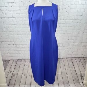 Calvin Klein Royal Blue Keyhole Sheath Dress 12